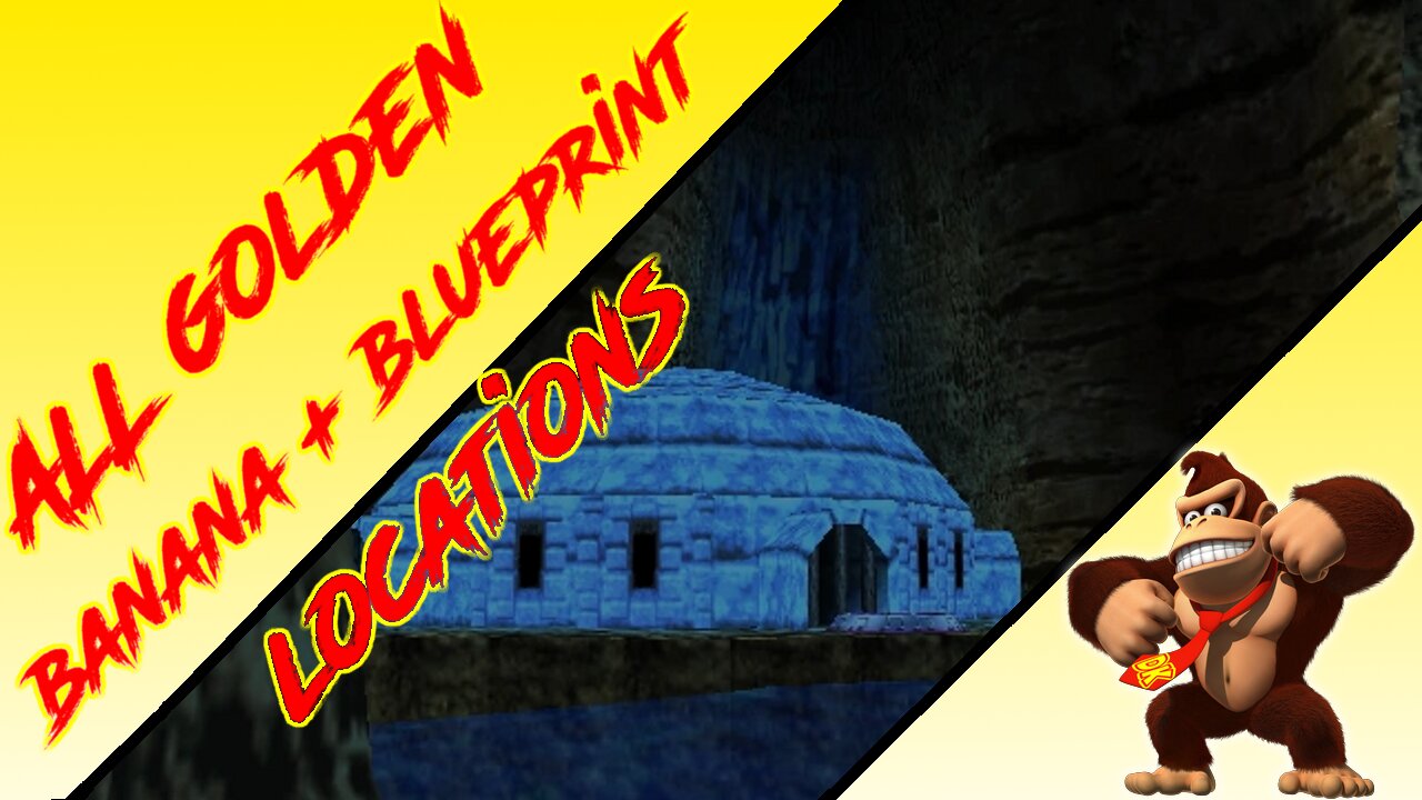 Donkey Kong 64 - Crystal Caves - Donkey Kong Golden Banana + Blueprint (Kasplat) Locations