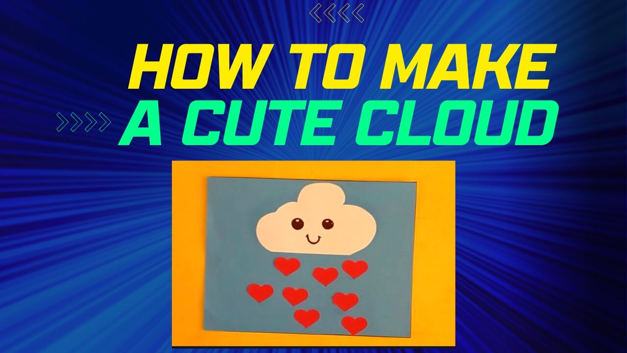 love rain cloud with sun paper craft for kids | cloud crafts for preschoolers | cloud crafts toddler