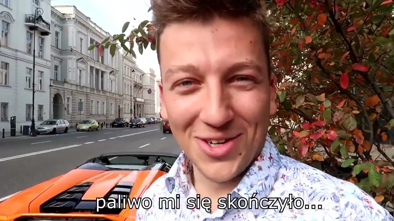 WYCIĘTE SCENY Uber w Lamborghini Huracan po Warszawie