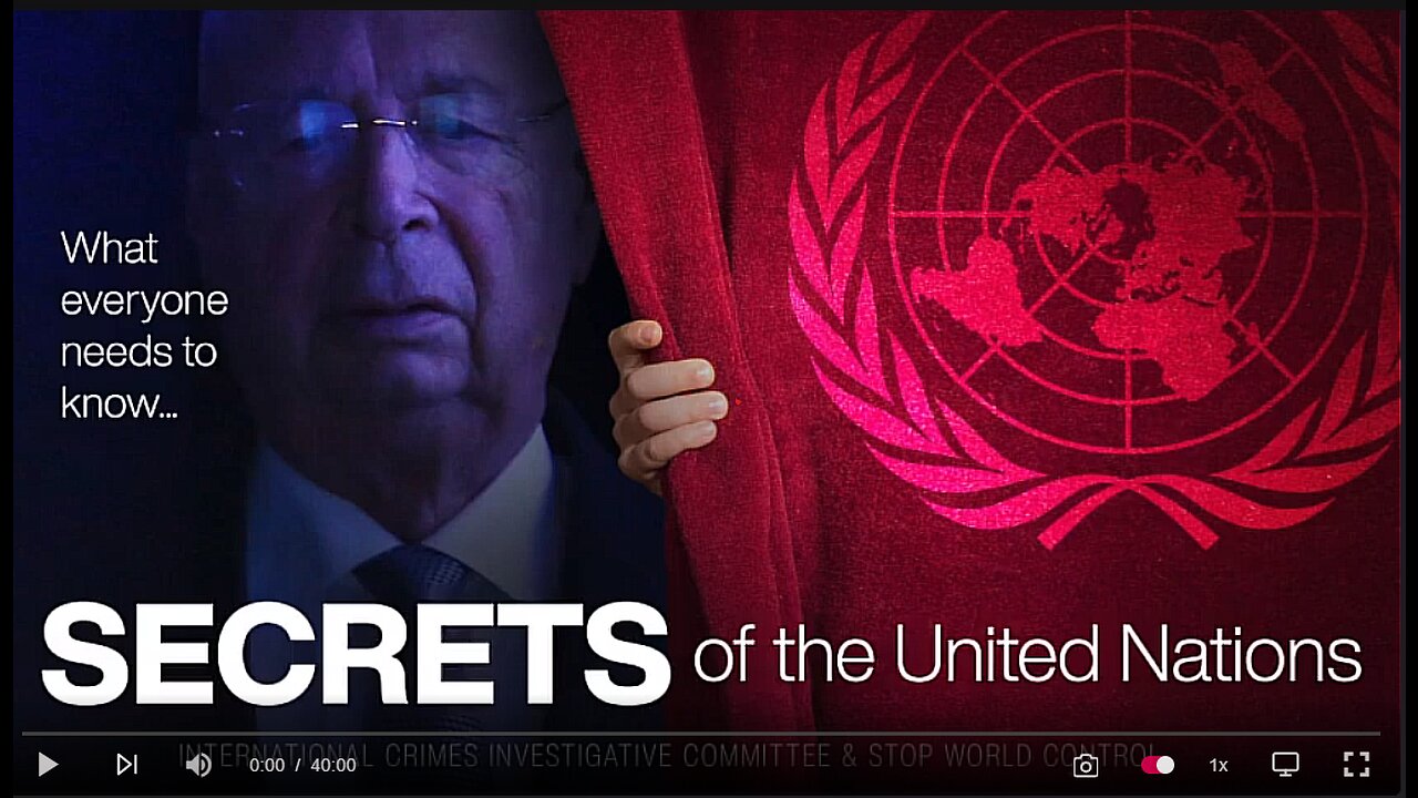 SECRETS OF THE GLOBALIST AGENDA FROM A FORMER HIGH LEVEL MEMBER OF THE UNITED NATIONS