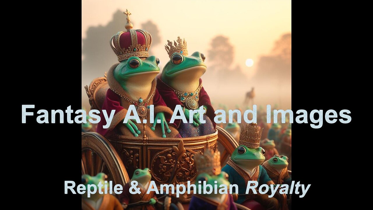 A.I. FANTASY ART: FROG AND LIZARD 'ROYALTY'