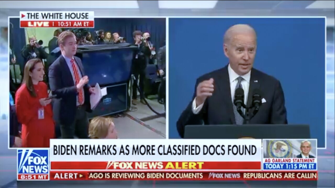 Doocy SMOKES Faux Biden At Presser