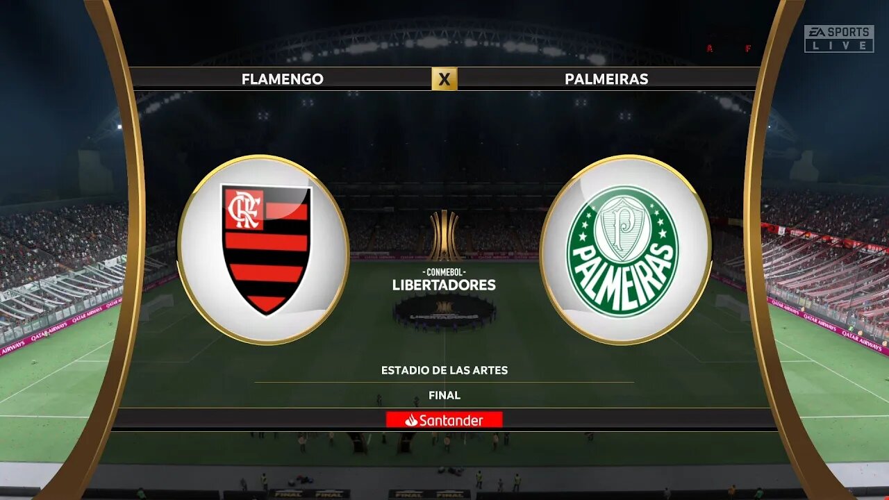 Flamengo x Palmeiras Final da Libertadores | FIFA 22 SIMULAÇÃO