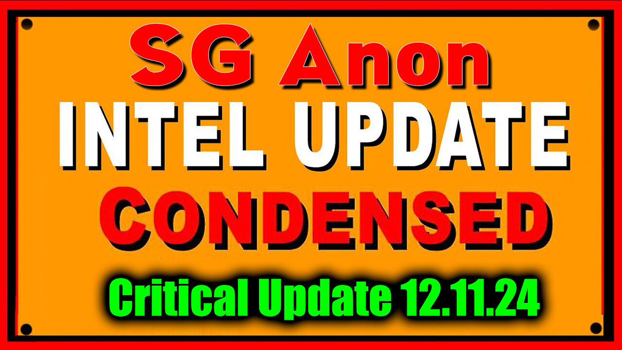 SG Anon Critical Update on 12.11.2024 - CONDENSED #132