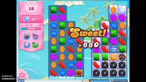 Candy Crush Level 1171 Audio Talkthrough, 2 Stars 0 Boosters
