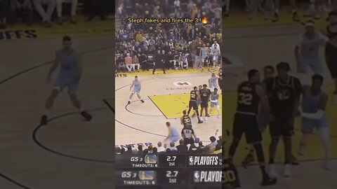 Stephen Curry fakes and fires the 3!!