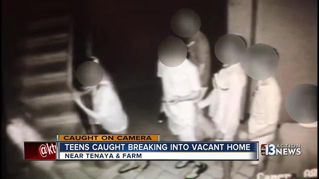 Teens caught breaking into vacant home