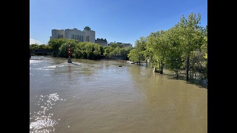 Flooded the Forks in Winnipeg, CA