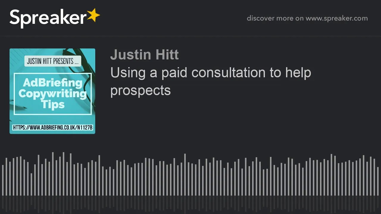 Using a paid consultation to help prospects
