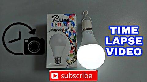 Charged A RLINE LED Light Bulb For 1 hour How Long Will It Remain Lit In Emergency Mode Time Lapse.