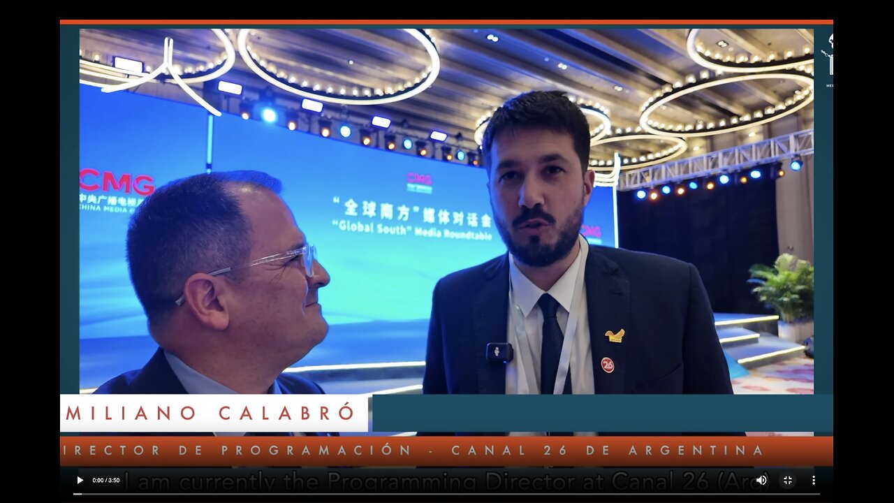 Emiliano Calabró #Canal26 from Argentina & Global South Media alliances with #CMG #VMF2024 QuanZhou