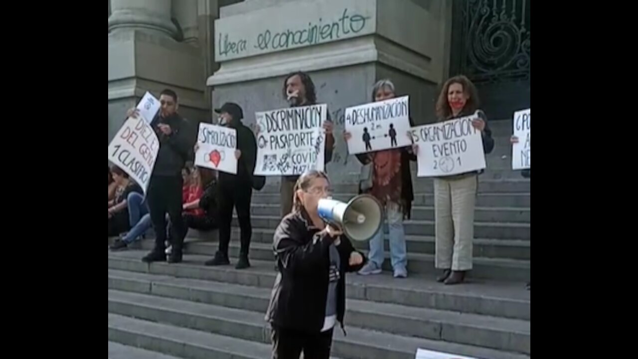 Pase de movilidad - protesta contra la pandemia, Santiago de Chile, 27 Noviembre 2021