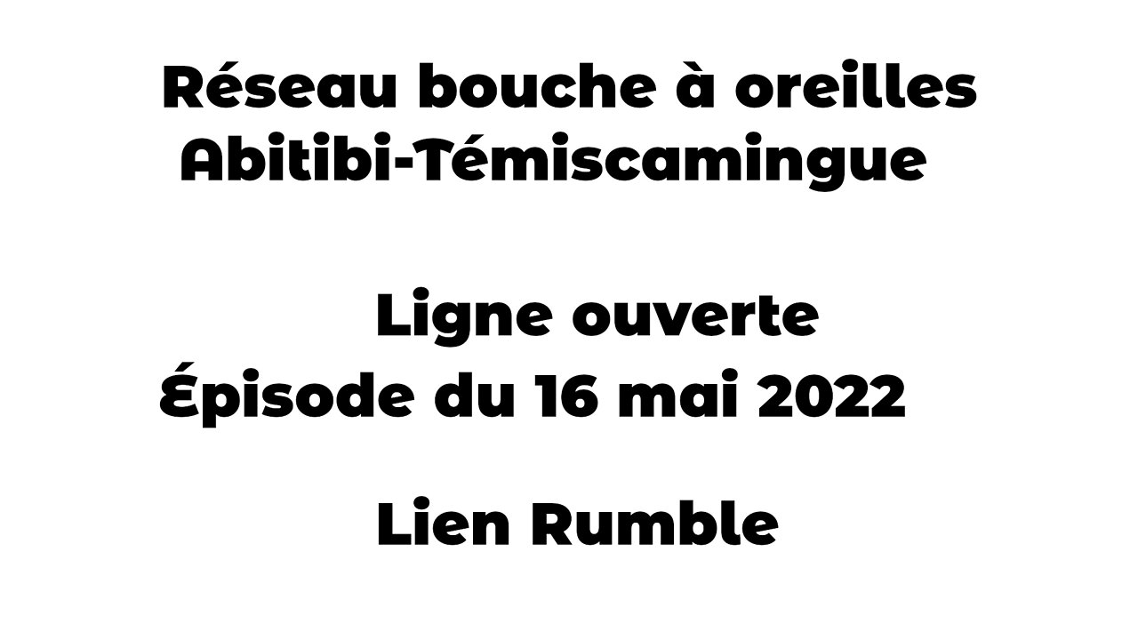 Live du 16 mai 2022