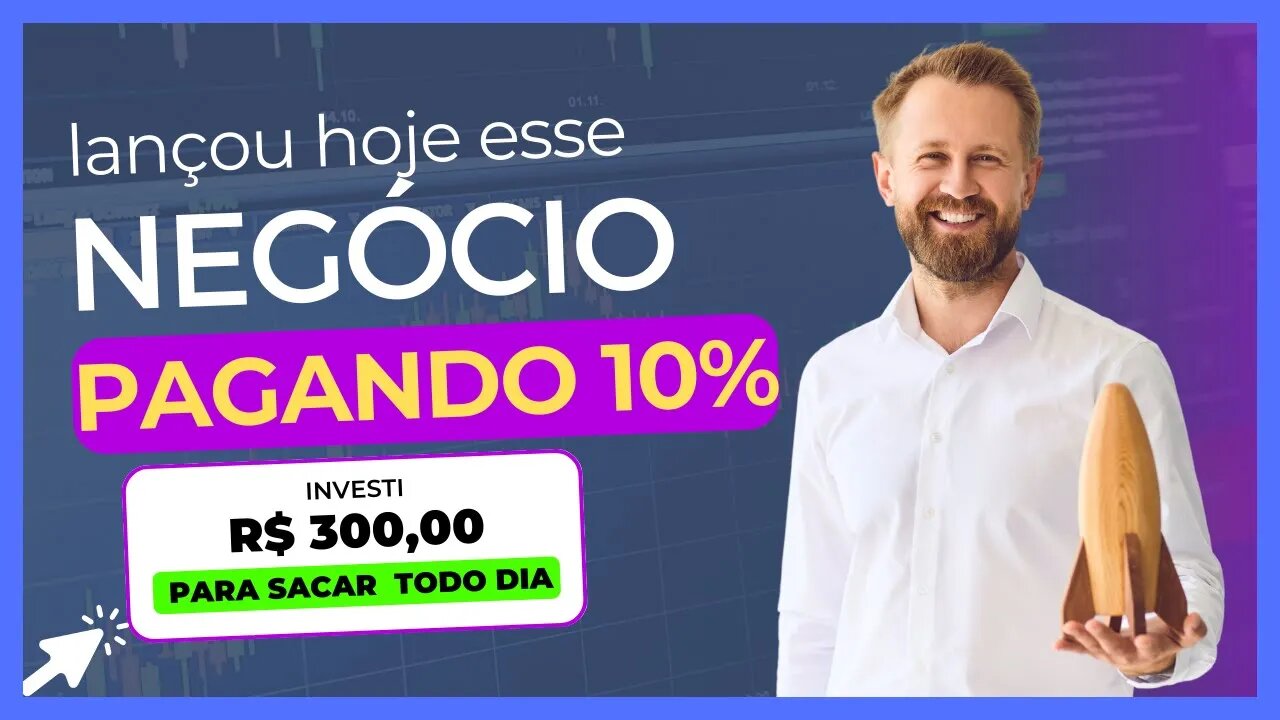 🚨 URGENTE! GPT10: LANÇOU HOJE NOVA PLATAFORNA DE INVESTIMENTO PAGANDO 10% AO DIA