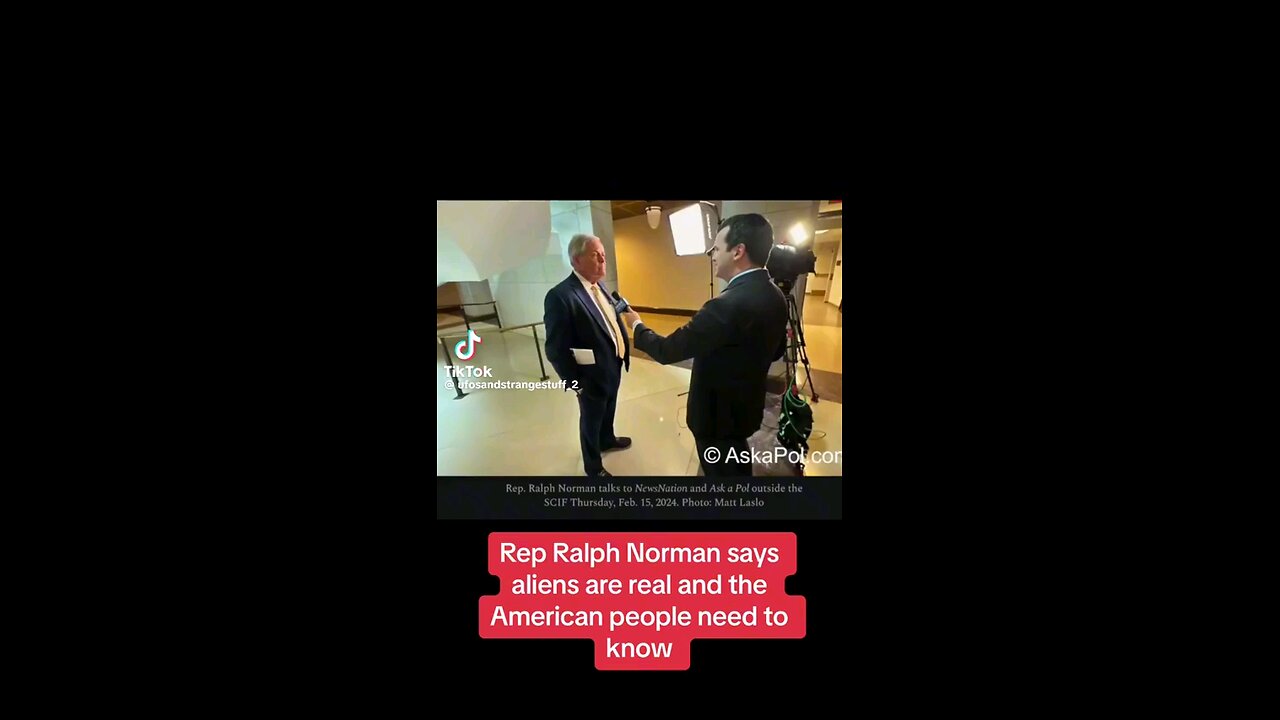 Ralph Norman Says aliens are real disclosure is now!!! 🛸 👽