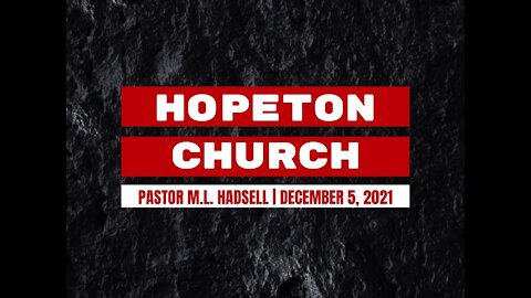 Hopeton Church- Sunday Morning Service