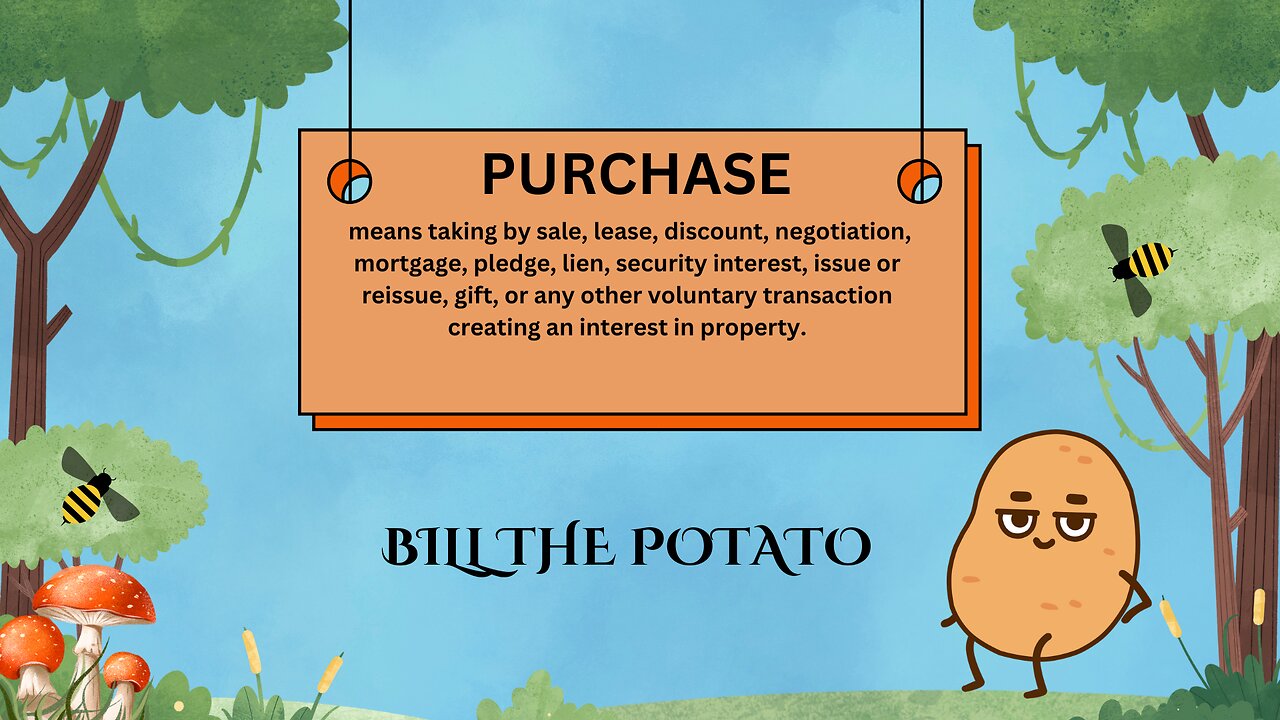 DEFINITION OF PURCHASE UCC, BILL THE POTATO AND THE MANY WAYS TO PURCHASE.