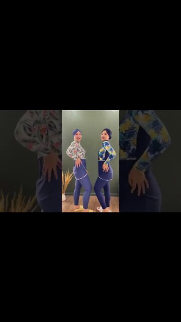 Muslim Swimwear Women Modest Patchwork Hijab Long Sleeves Sport Swimsuit 3pcs