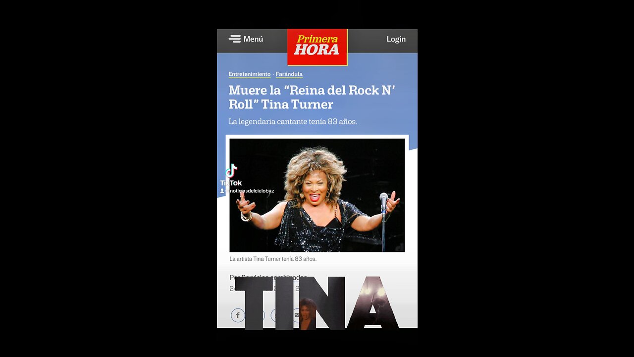 FALLECIÓ LA REINA DEL ROCK & ROLL TINA TURNER