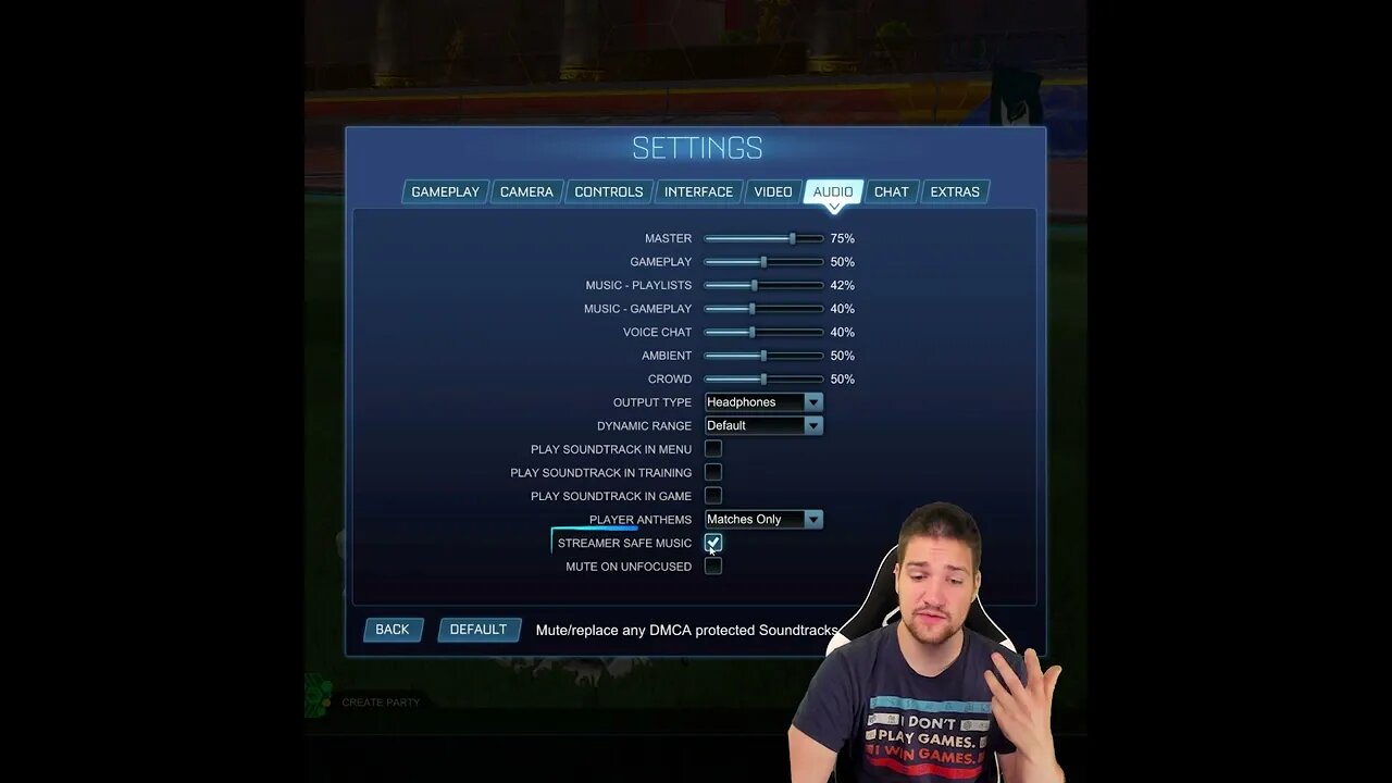 How to Turn on Streamer Safe Music in Rocket League