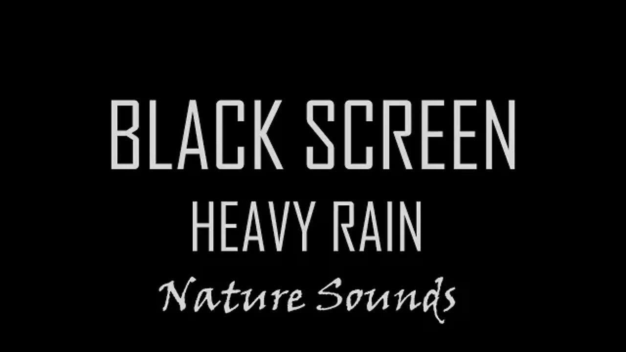 10 Hours of HEAVY Rain Sounds For Sleeping - BLACK SCREEN