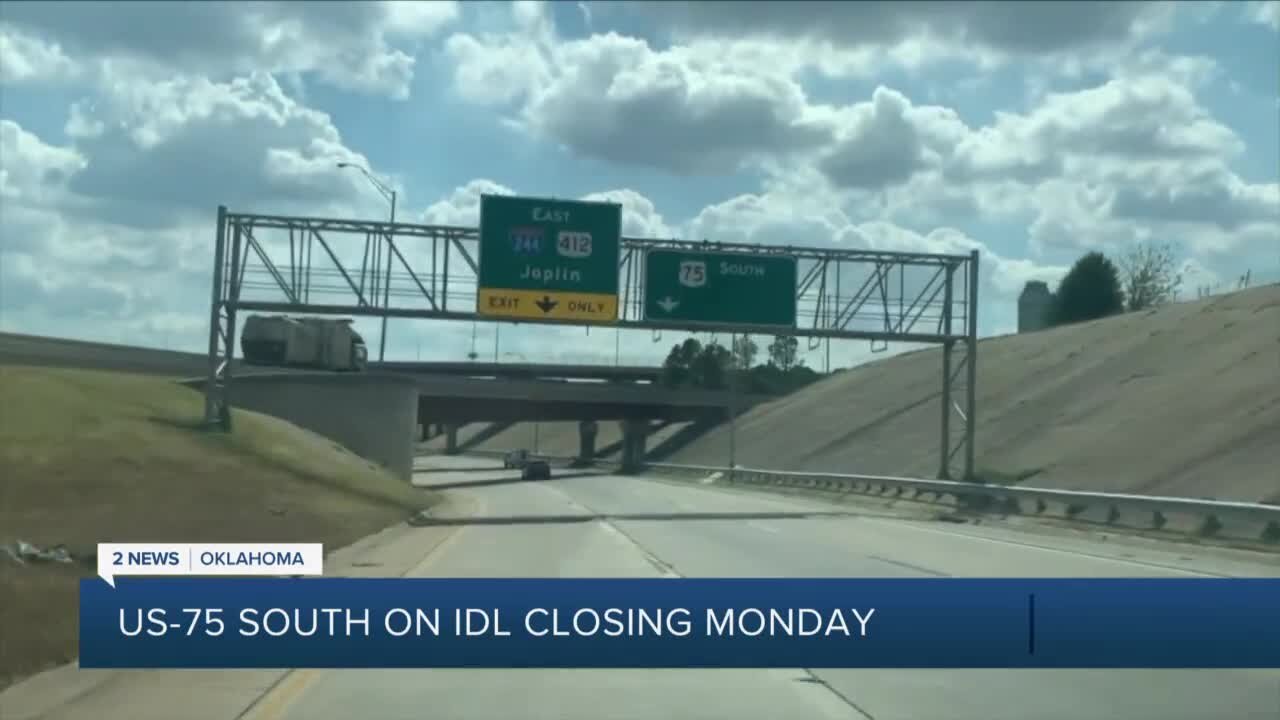 US-75 South on IDL Closing Monday