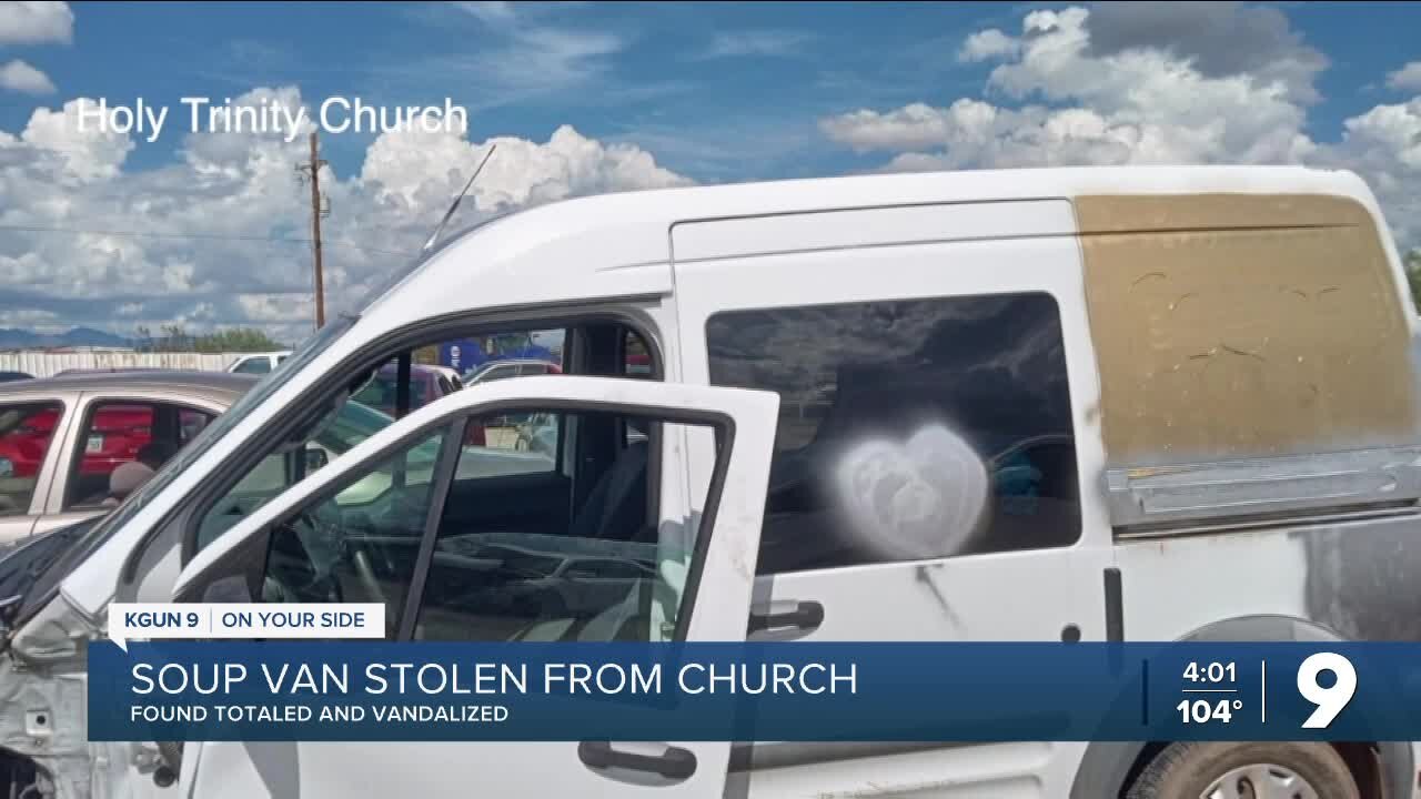 Soup van stolen from Holy Trinity Church found totaled and vandalized