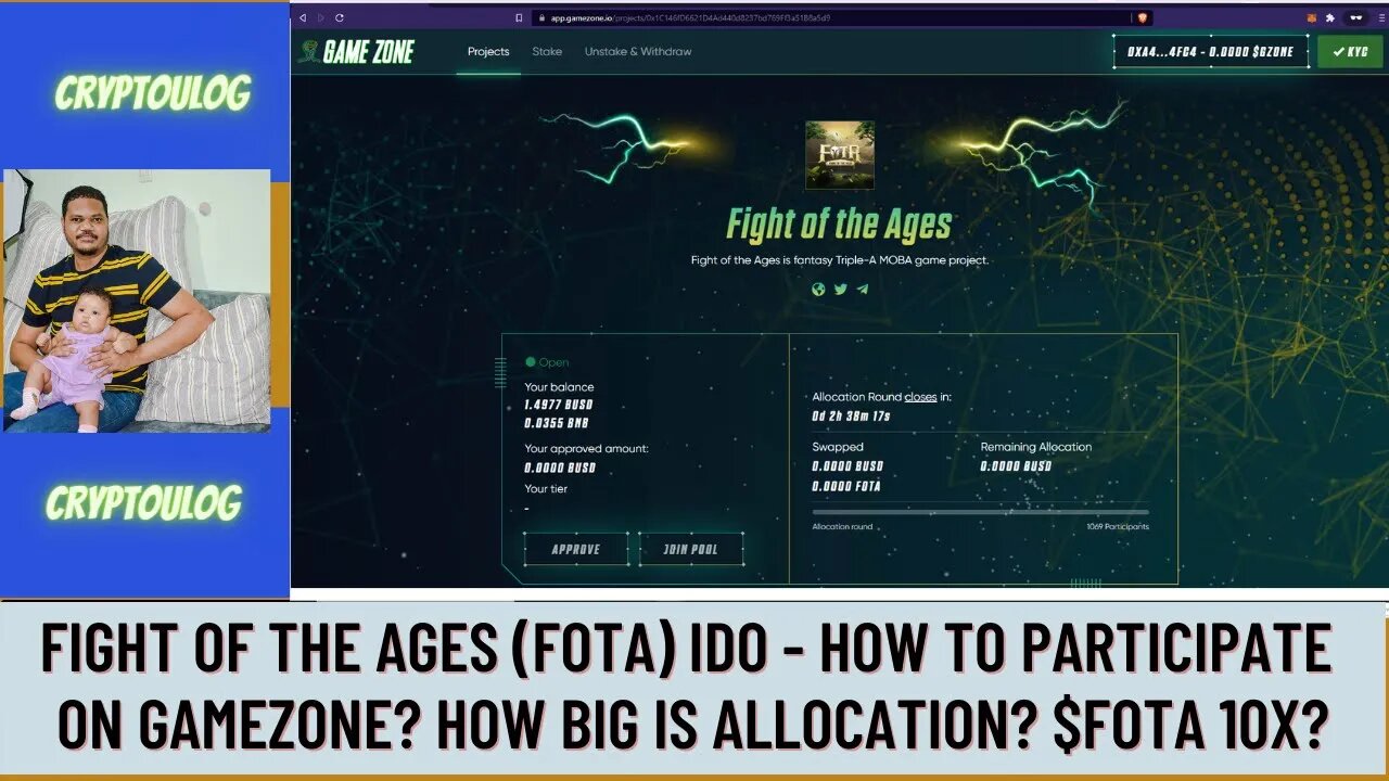 Fight Of The Ages (FOTA) IDO - How To Participate On Gamezone? How Big Is Allocation? $FOTA 10X?