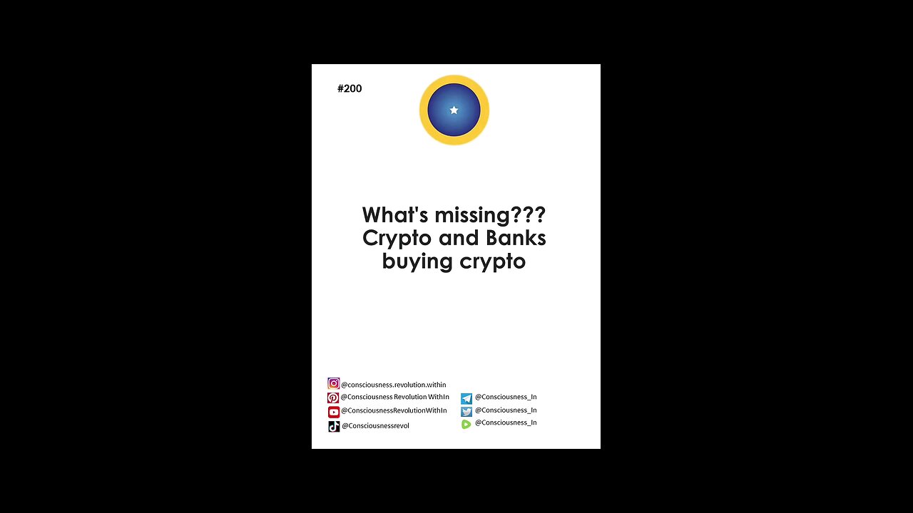 #200 Whats Missing? Crypto and Banks buying crypto