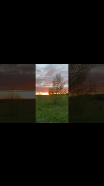 Watching the Sunset by a Highway in Canada