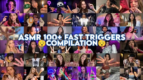 ASMR 60 Asmrtists In 10 Minutes | 100 + Fast & Aggressive Triggers