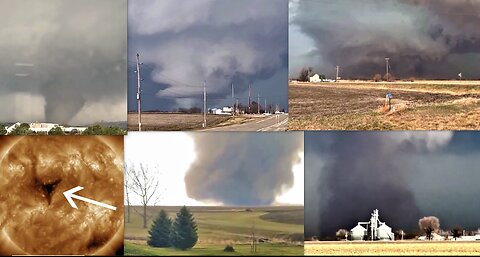 CATASTROPHIC TORNADO OUTBREAK UNDERWAY IN SOUTH & MIDWEST!!!MASSIVE SOLAR CORONAL HOLE OPENS*