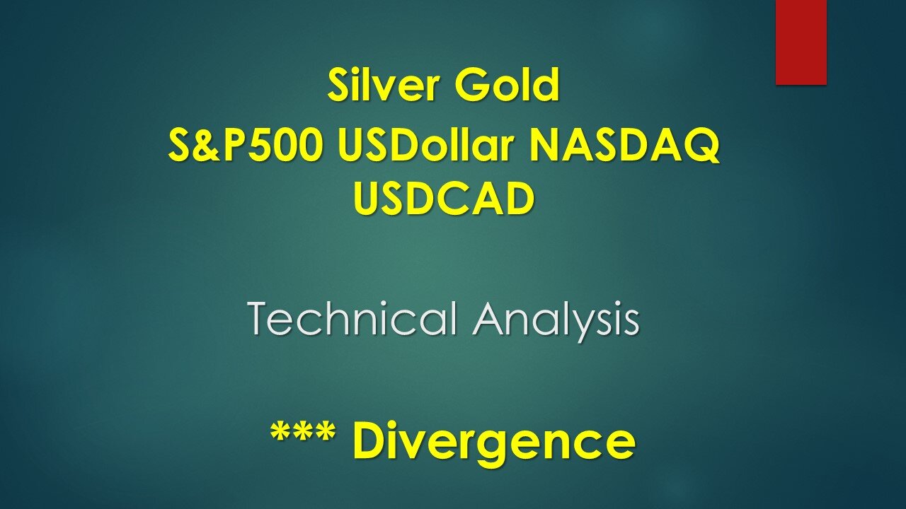 Divergence Silver Gold S&P500 USDollar NASDAQ USDCAD Jul 20 2023