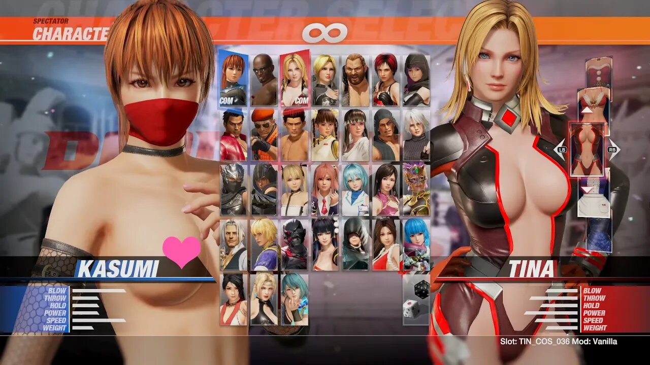 死或生6 Dead Or Alive 6 Nude mod - Kasumi かすみ霞 VS Tina蒂娜 格斗游戏性感裸体皮肤mod [R18+]