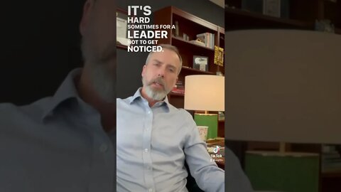 It’s hard for some leaders not to be noticed. #mattgillis