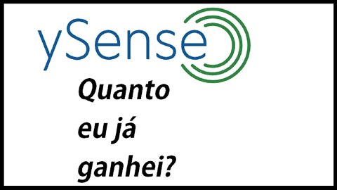 Meus resultados até agora na Ysense