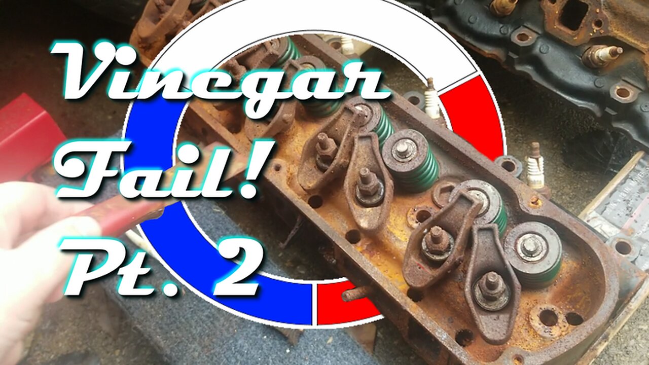 Cleaning Ford Small Block Heads with Vinegar pt2