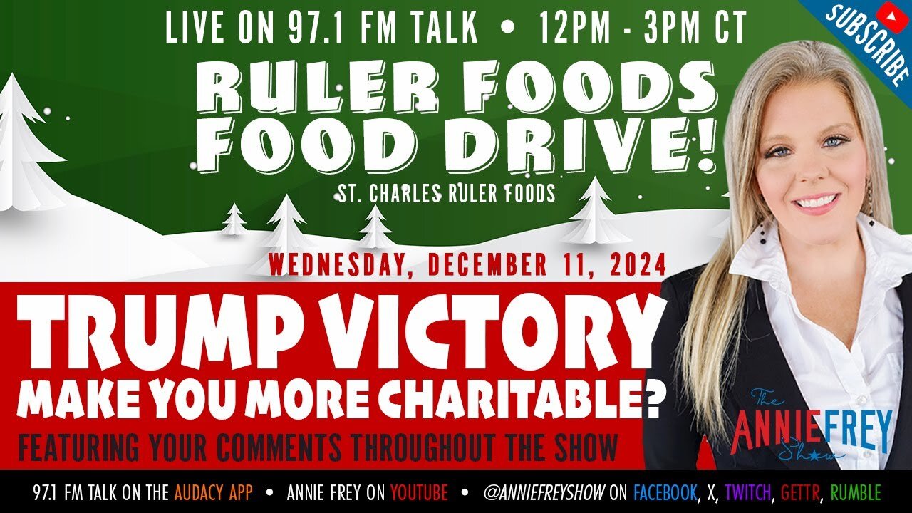 FOOD DRIVE DAY! Does Trump's win make you more charitable?