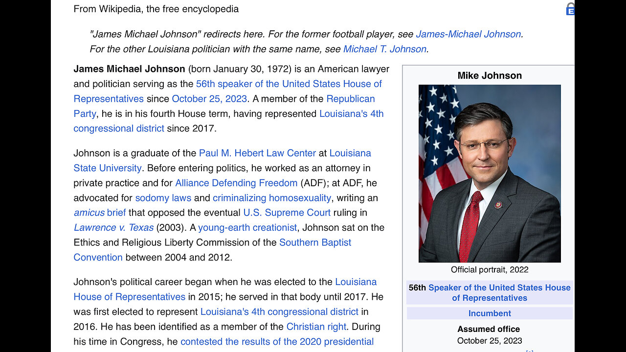 Mike Johnson is a Lawyer, So what do you expect, Ethics???!!!