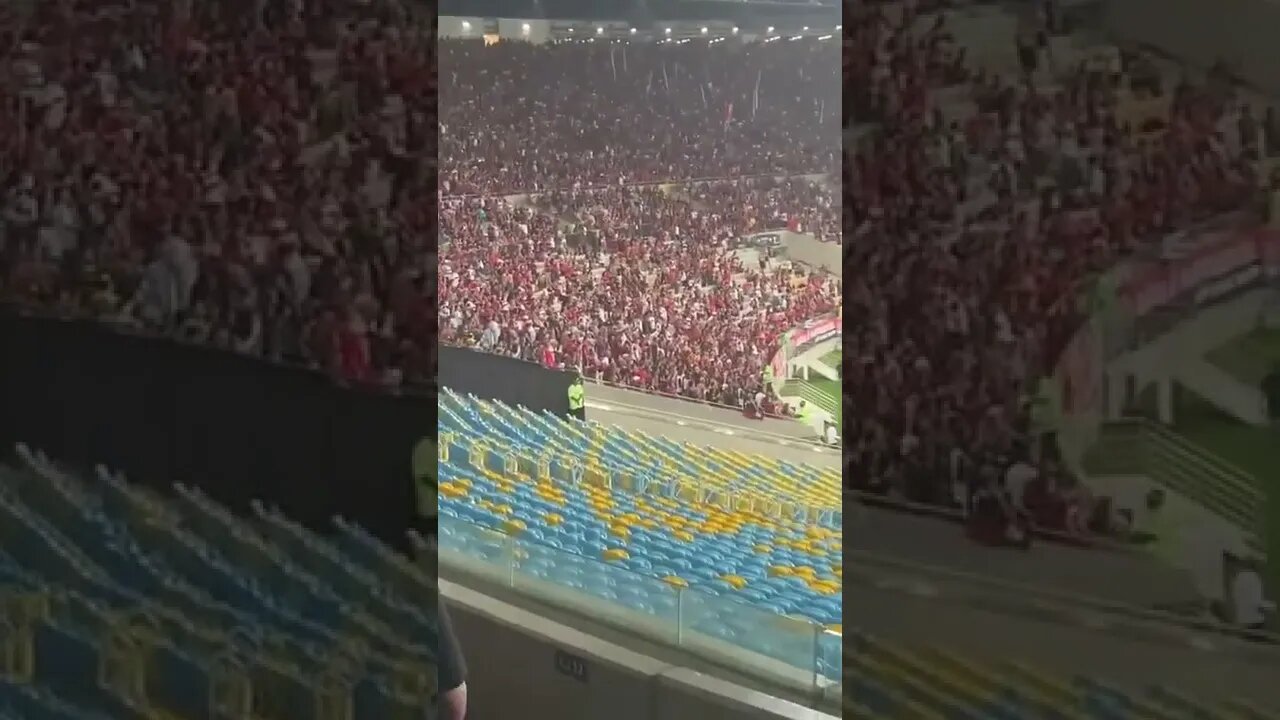 Torcida do Flamengo CALADA ouvindo a torcida do Vasco cantar no Maracanã