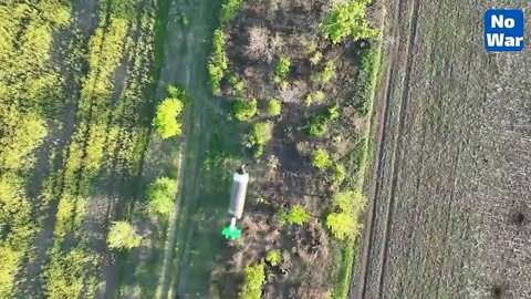 The moment when a Russian soldier was shot by a Ukrainian UAV!