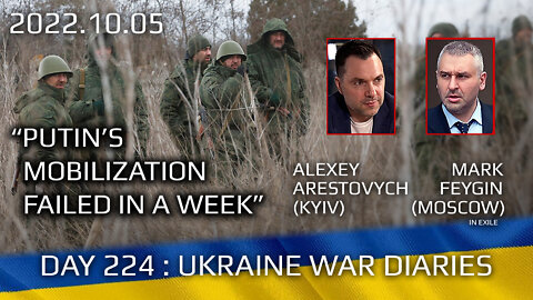 War Day 224: war diaries w/Advisor to Ukraine President, Intel Officer @Alexey Arestovych & #Feygin