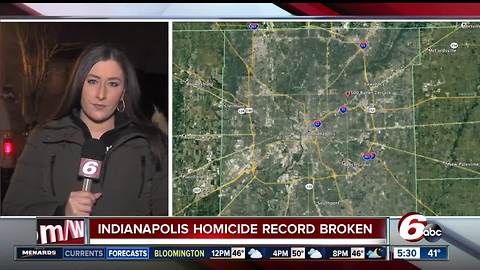 Indianapolis homicide record broken after latest shooting