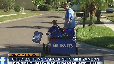 Father and son Lightning Fans find a unique way to help a little boy with cancer