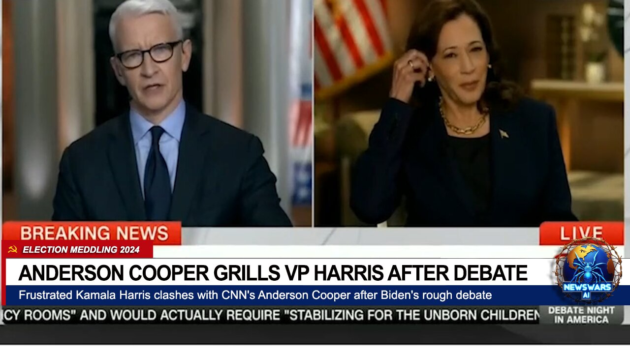 CNN's ANDERSON COOPER GRILLS VP KAMALA HARRIS AFTER DEBATE