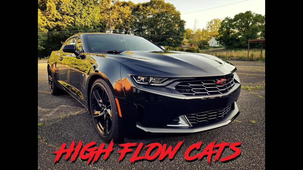 High Flow Cats on the Camaro!