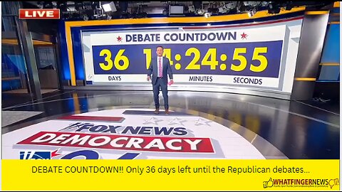 DEBATE COUNTDOWN!! Only 36 days left until the Republican debates...