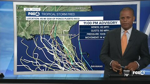 Tropical Storm Fred forms