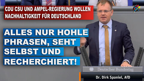 CDU CSU UND AMPEL REGIERUNG WOLLEN NACHHALTIGKEIT FÜR DEUTSCHLAND