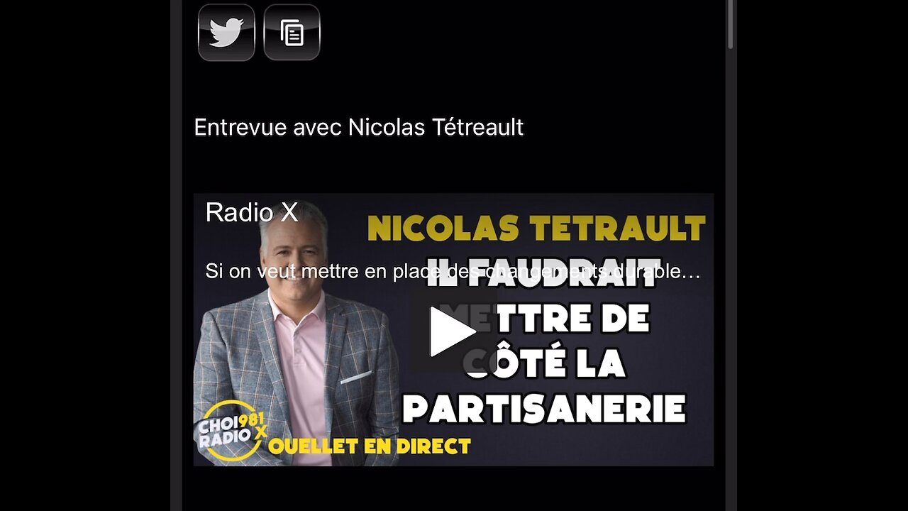 Entrevue Radiox Nicolas Tetrault